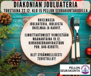 Diakonian joulateria mainos.