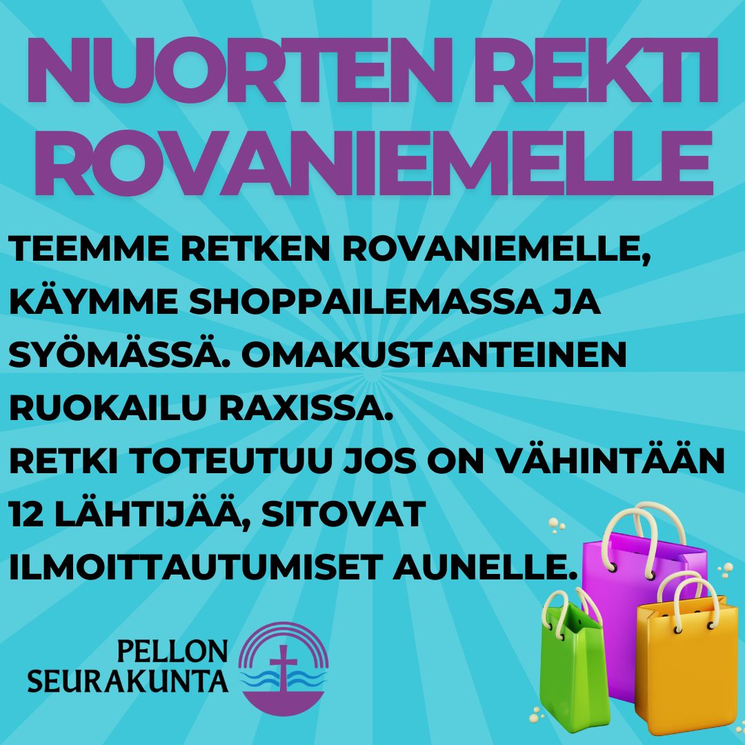 Nuorten retki Rovaniemelle ilmoitus.