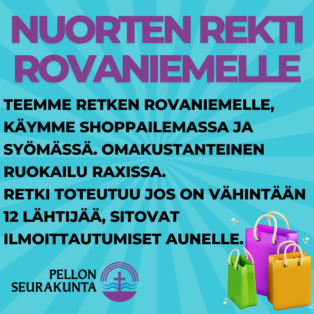 Nuorten retki Rovaniemelle Nuorten retki Rovaniemelle ilmoitus.