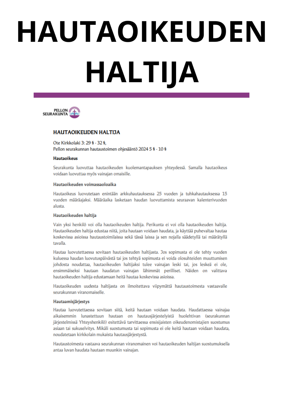 Hautaoikeuden haltija